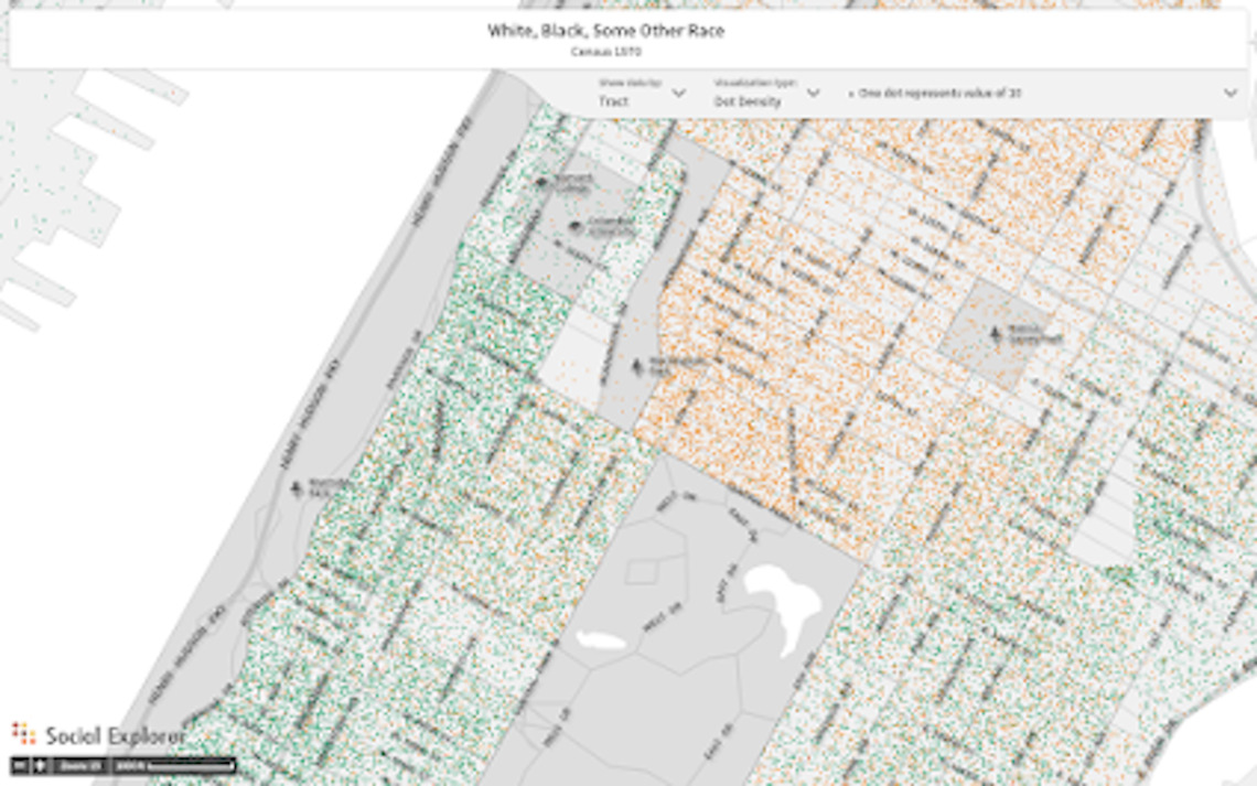 Harlem Population by Race, 1970