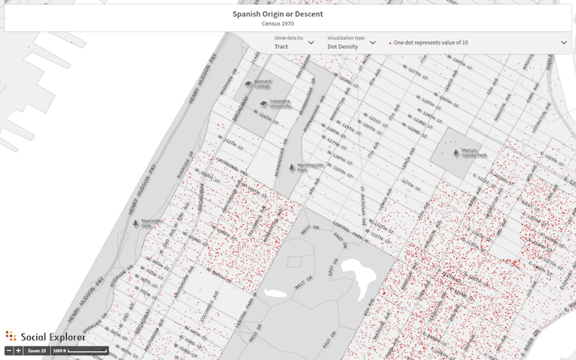 Harlem Population by "Spanish Origin," 1970
