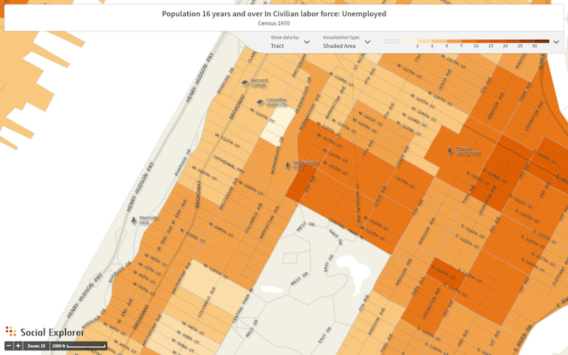 Harlem Unemployed Population, 1970
