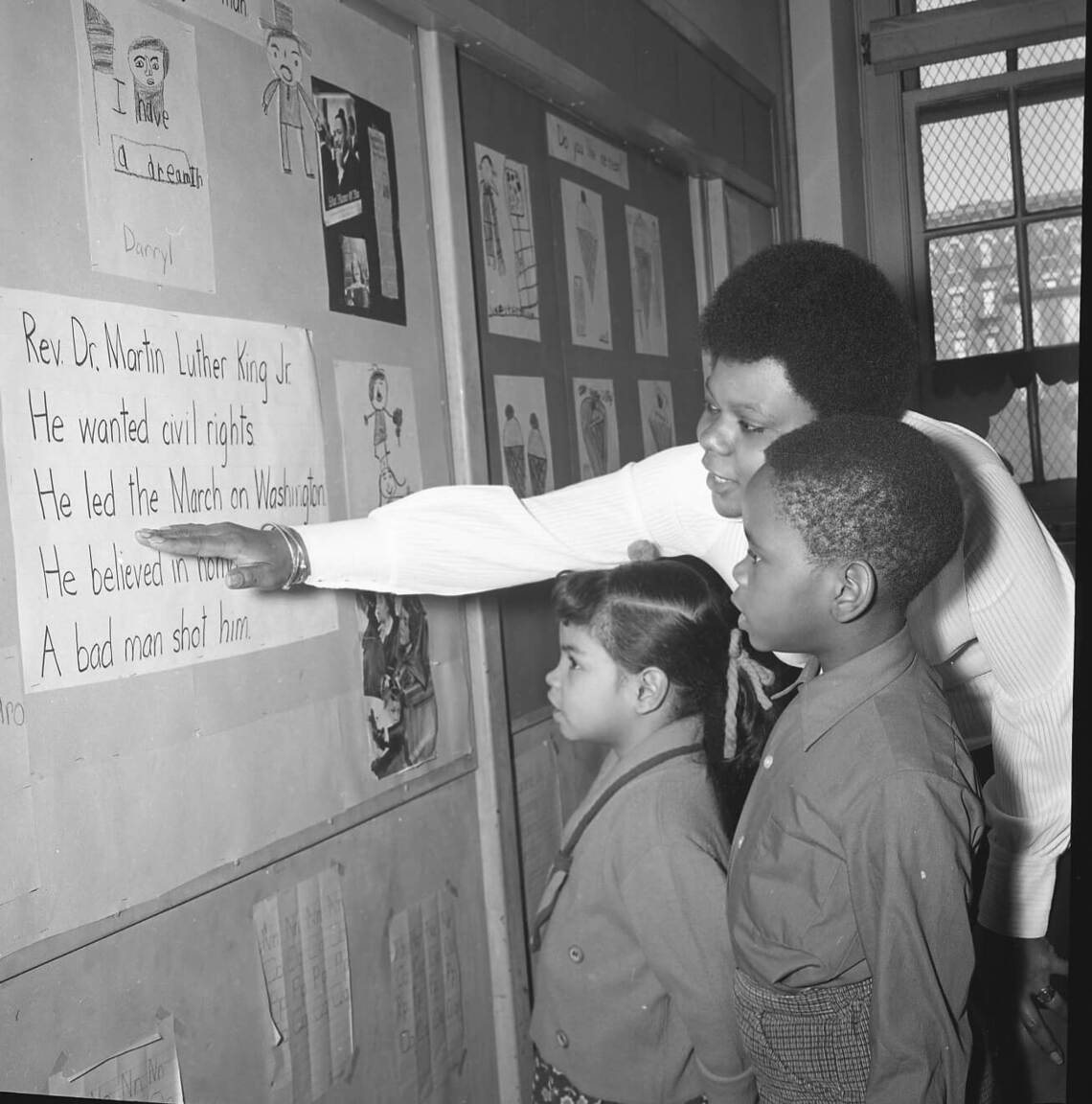 Paraprofessional Doris Hunter Teaching in Brooklyn, 1970